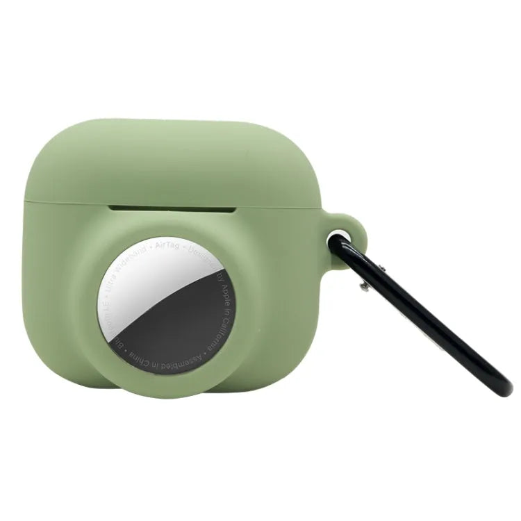 Étui de protection antichoc en silicone 2 en 1 pour Airpods 3 / Airtag (Vert Olive)