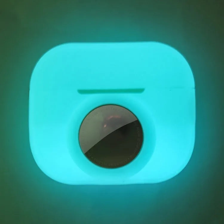 2-in-1 schokbestendige siliconen beschermhoes voor Apple AirPods Pro 2 en Apple AirTag (fluorescentieblauw)