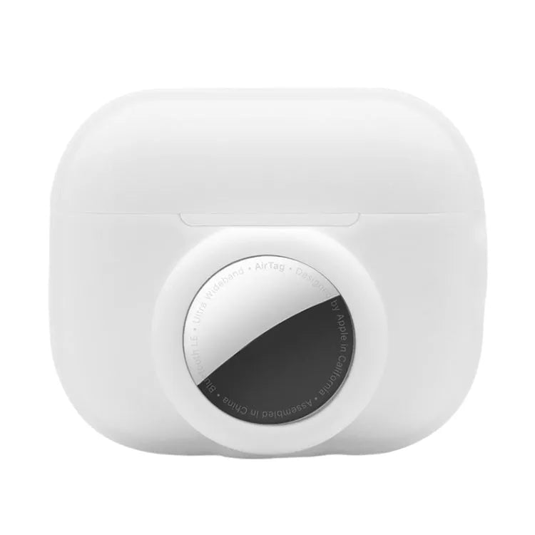 2-in-1 schokbestendige siliconen beschermhoes voor Apple AirPods Pro 2 en Apple AirTag (wit)