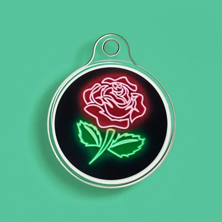 Transparant TPU beschermhoes met geschilderd patroon voor Apple AirTag (roze)
