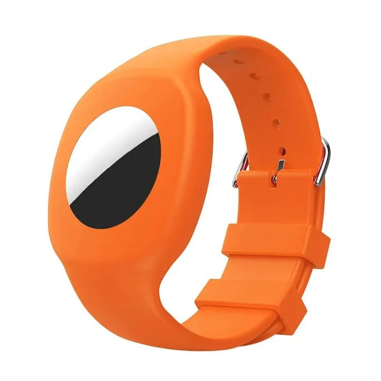 Siliconen kinderpolsbandje voor Apple AirTag (oranje)