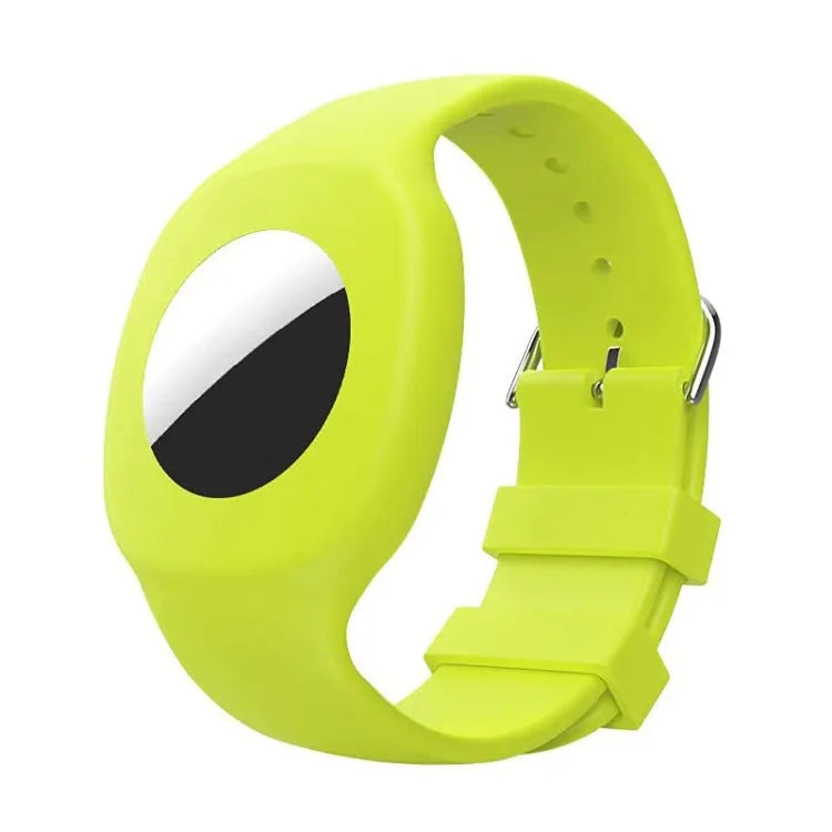 Siliconen kinderpolsbandje voor Apple AirTag (fluorescerend groen)