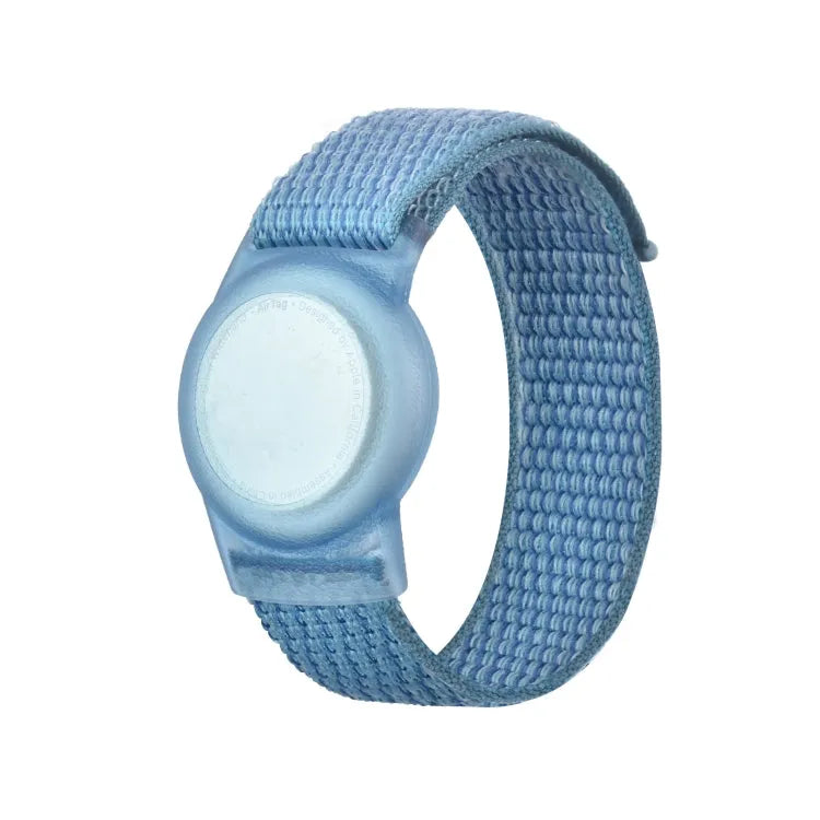 Nylon polsband-beschermhoes voor Apple AirTag — 170 mm kinderen (capublauw)