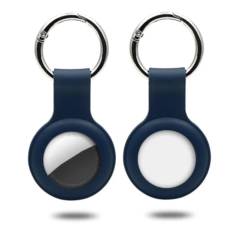 Siliconenhoesje met sleutelhangerring voor Apple AirTag (donkerblauw)