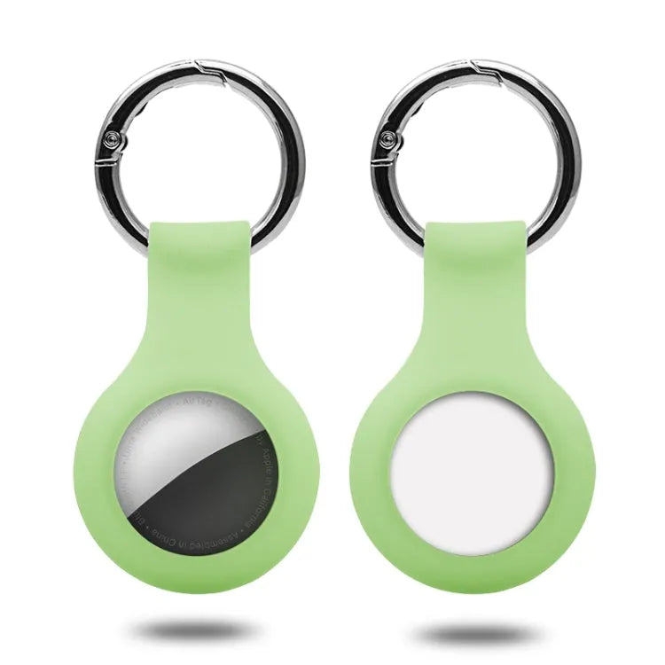 Siliconenhoesje met sleutelhangerring voor Apple AirTag (lichtgroen)