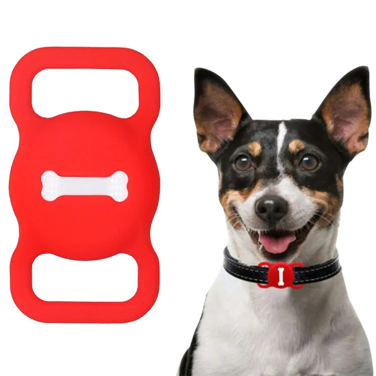 Schokbestendig anti-kras siliconen beschermhoes botten-design voor Apple AirTag (rood)
