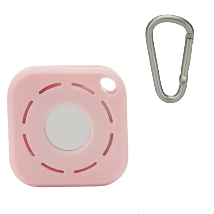 Siliconen beschermhoesje met D-gesp voor Apple AirTag (roze)