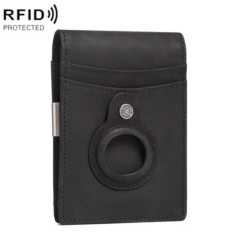 HUMERPAUL BP993 RFID-portemonnee met kaartvakken geschikt voor Apple AirTag (zwart)