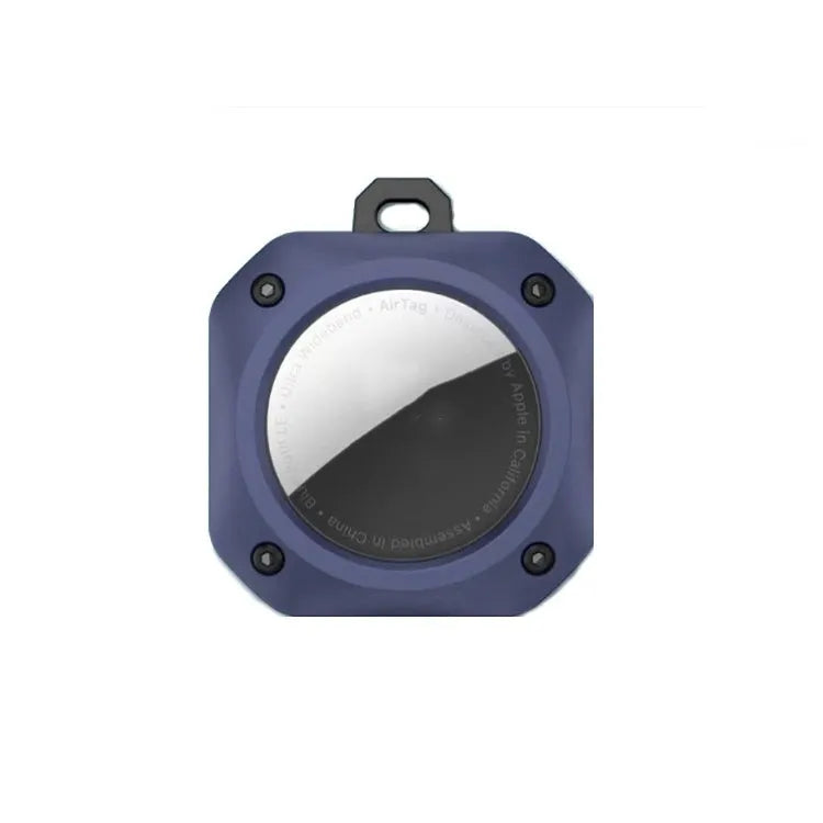 2 Stück für Apple Airtags Ortungs-Tracker Anti-Drop Anti-Verlust-Gehäuse mit Aufdruck Schutzhülle (Blau)