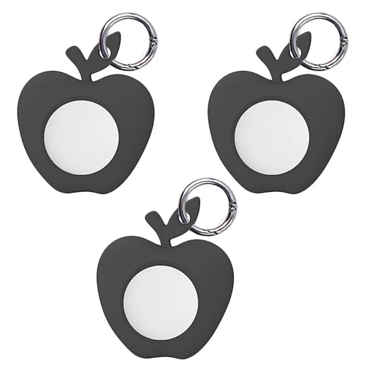 3 STÜCK Für AirTag Tracking Anti-Verlust Ortungsgerät Silikon Apple Version Hülle (Schwarz)