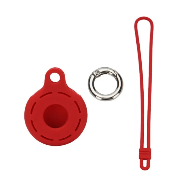 AirTag siliconen hoesje met polsband voor Apple AirTag (rood)