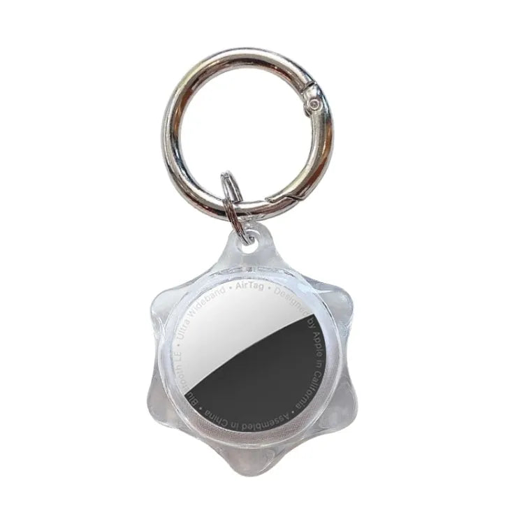 Schokbestendige anti-kras hexagon beschermhoes met sleutelhanger en hanglus voor Apple AirTag