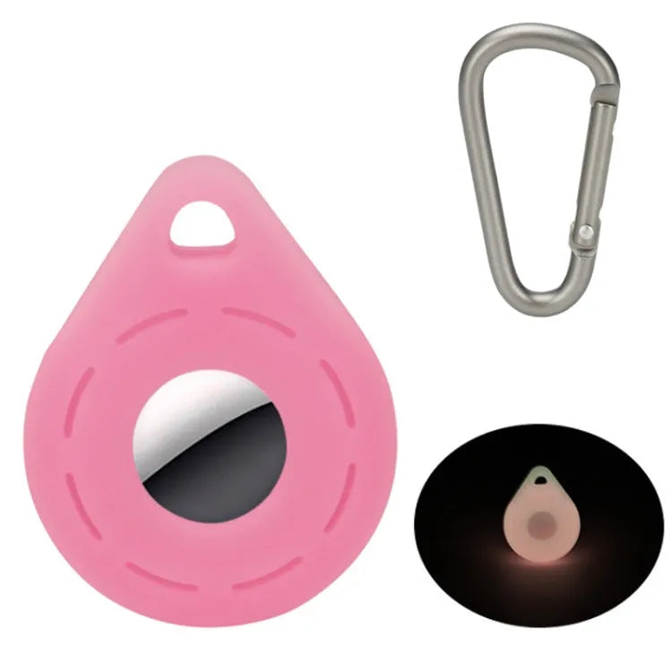 Locatietracker Anti-Lost siliconen beschermhoes voor Apple AirTag (kleur: lichtgevend roze)
