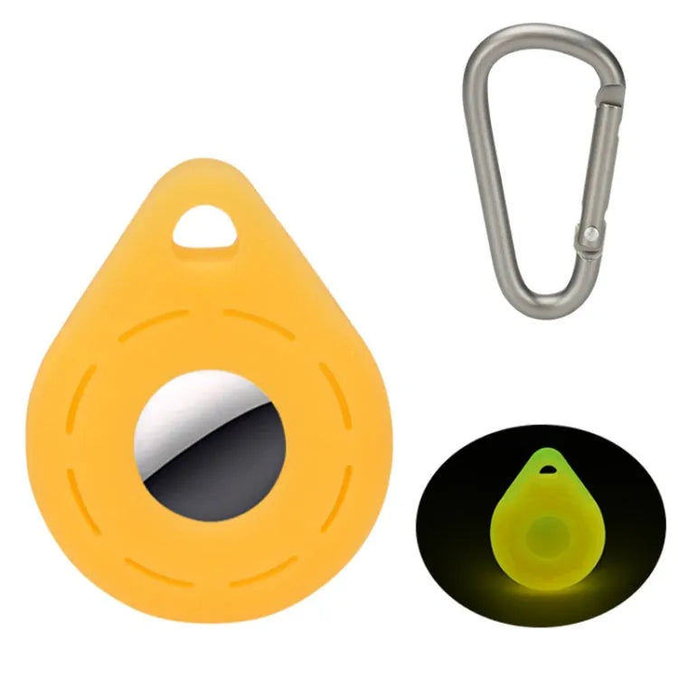 Locatietracker Anti-Lost siliconen beschermhoes voor Apple AirTag (kleur: lichtgevend geel)