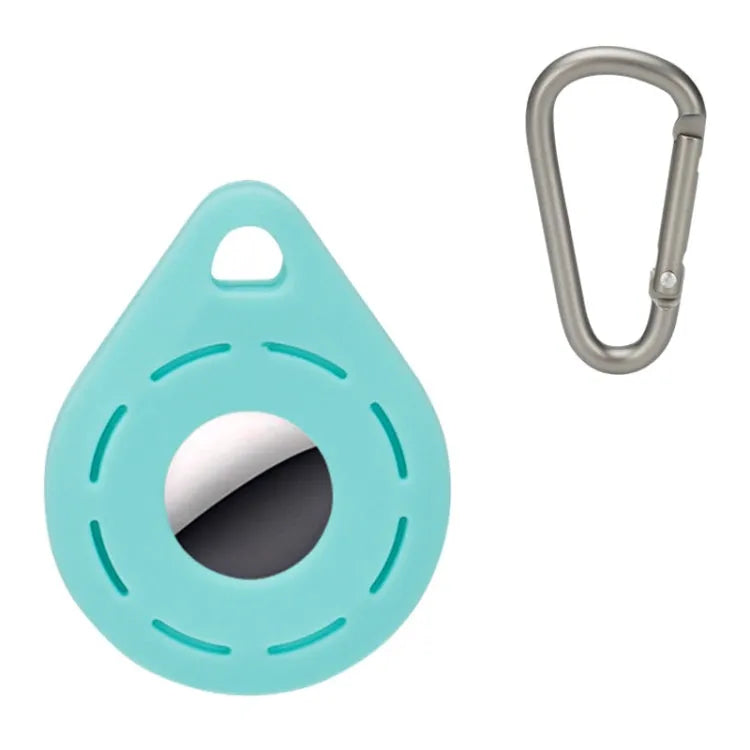 Siliconen beschermhoes met hanggesp voor Apple AirTag (mintgroen)