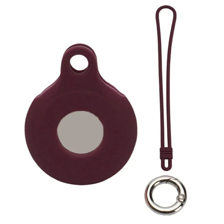 Siliconen hoes met handriem voor Apple AirTag (bruin)