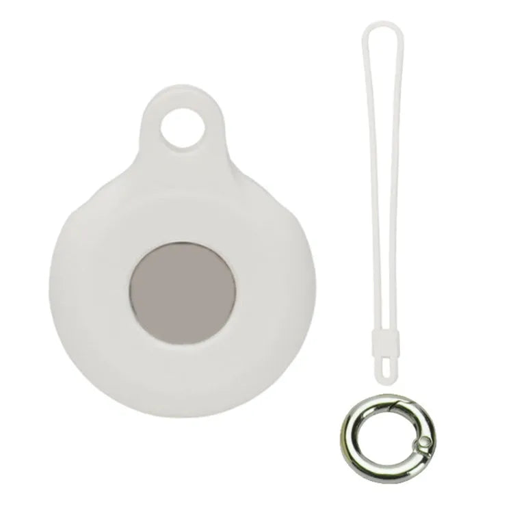 Siliconen hoes met handriem voor Apple AirTag (wit)