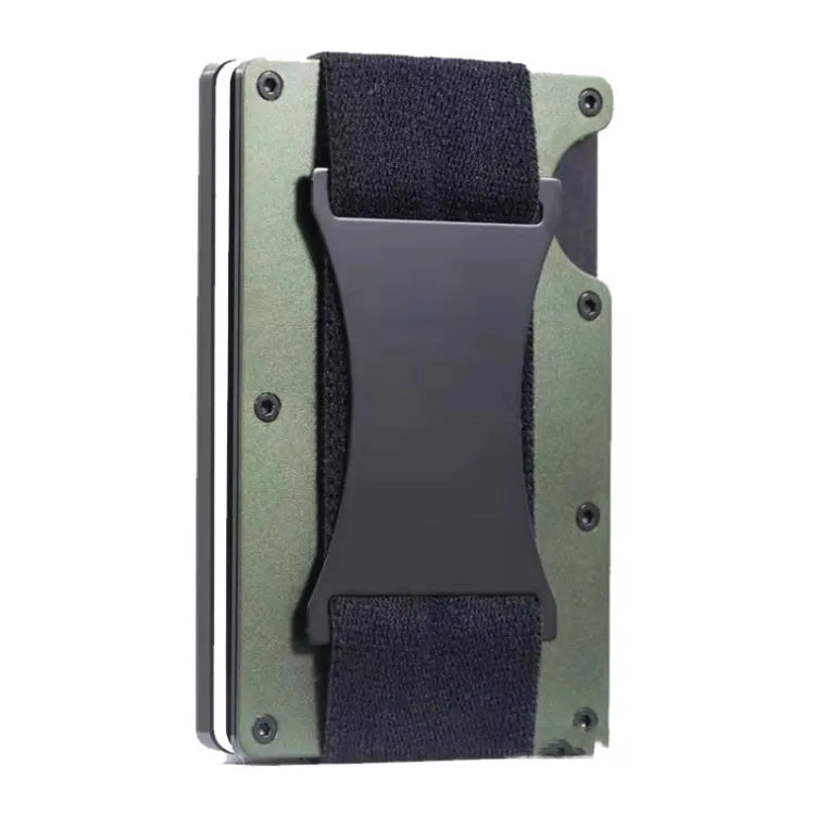 ZDL-05 Tracker Protection Organizer metalen kaarthouder voor Apple AirTag (legergroen)