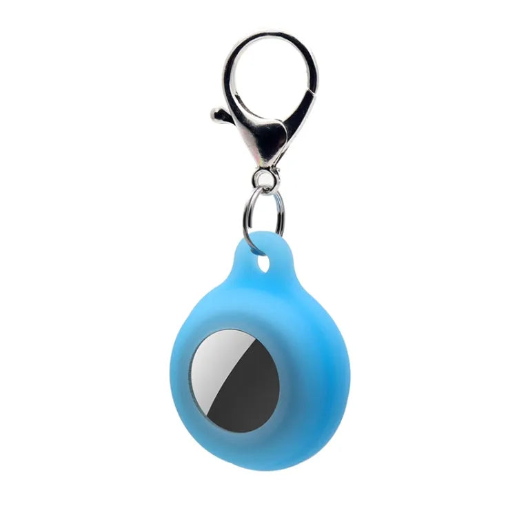 Lichtgevende siliconen beschermhoes voor Apple AirTag (blauw)