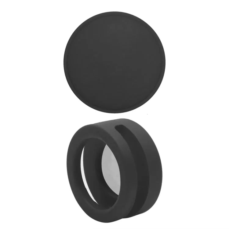 Huisdierkraag anti-kras schokbestendig siliconen hoesje voor Apple AirTag, maat: 35,9x35,9x19,2 mm (zwart)