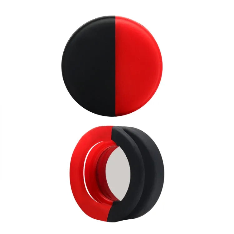 Huisdierkraag anti-kras schokbestendig siliconen hoesje voor Apple AirTag, maat: 34x34x16,7 mm (zwart rood)