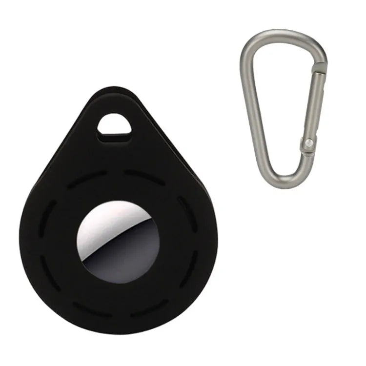 Location Tracker anti-verlies siliconen beschermhoes voor Apple AirTag (zwart)