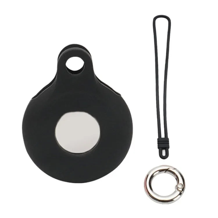 Pour AirTag Locator Housse en silicone avec dragonne, couleur : gris foncé