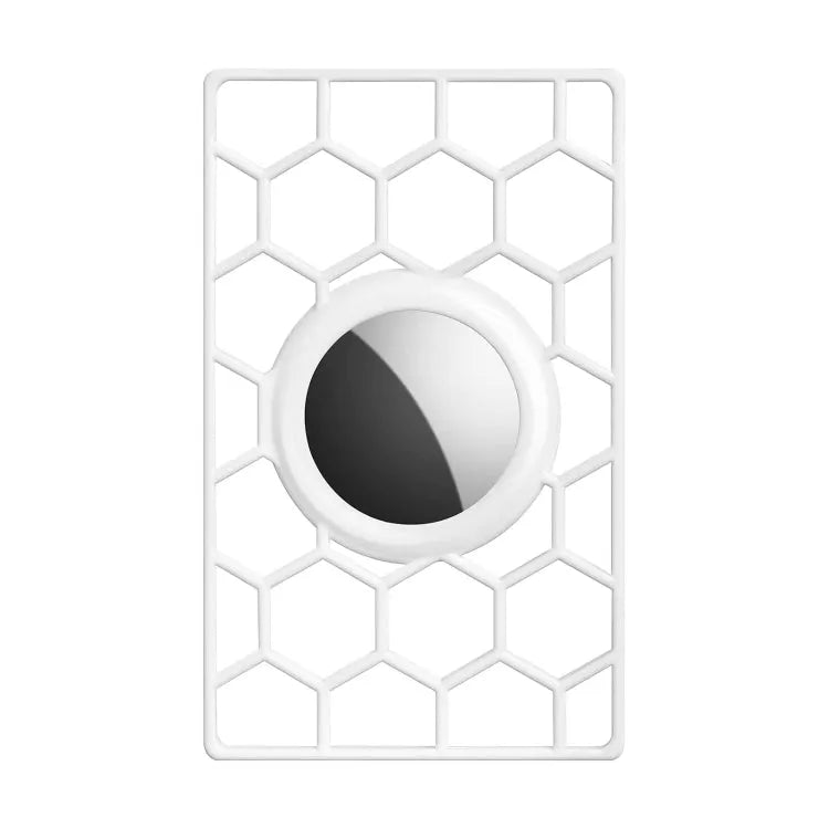 Pour carte de suivi de localisation Airtag, coque de protection en nid d'abeille (blanc)