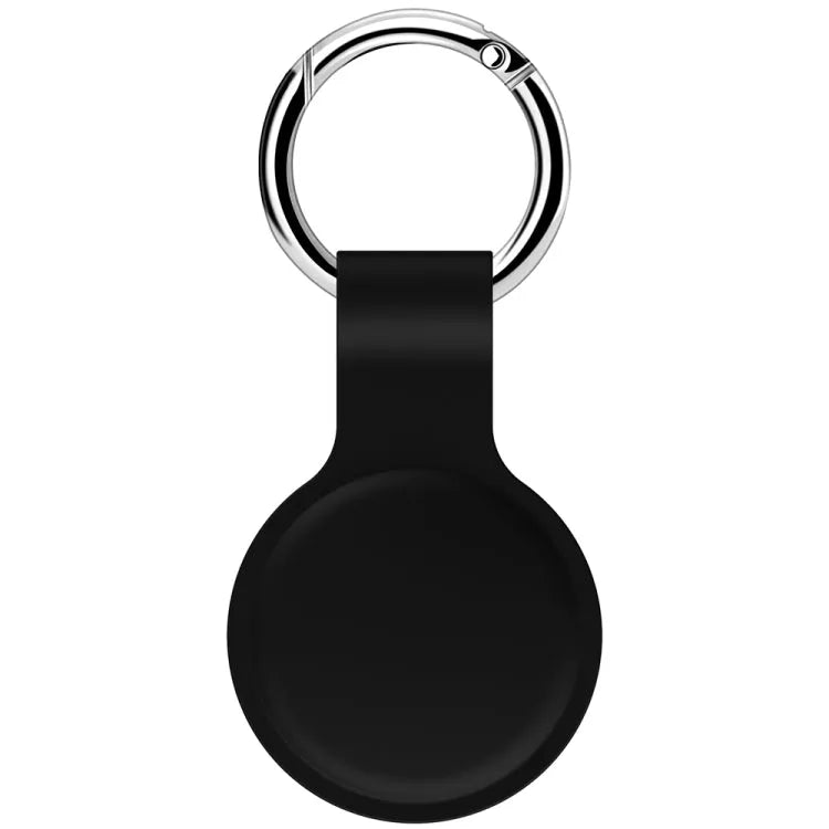 2 housses de protection antichoc et anti-rayures en silicone avec crochet pour Airtag (noir)