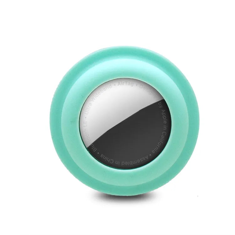 Adsorptie anti-kras schokbestendige siliconen beschermhoes voor Apple AirTag (mintgroen)