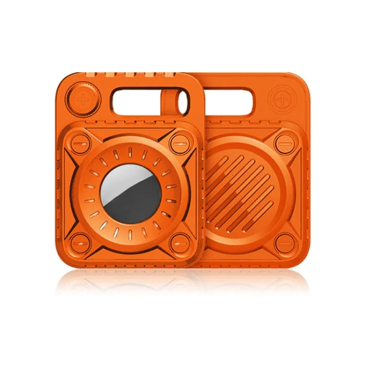 Punk Armor schokbestendige TPU-beschermhoes met sleutelhaaklus voor Apple AirTag (oranje)