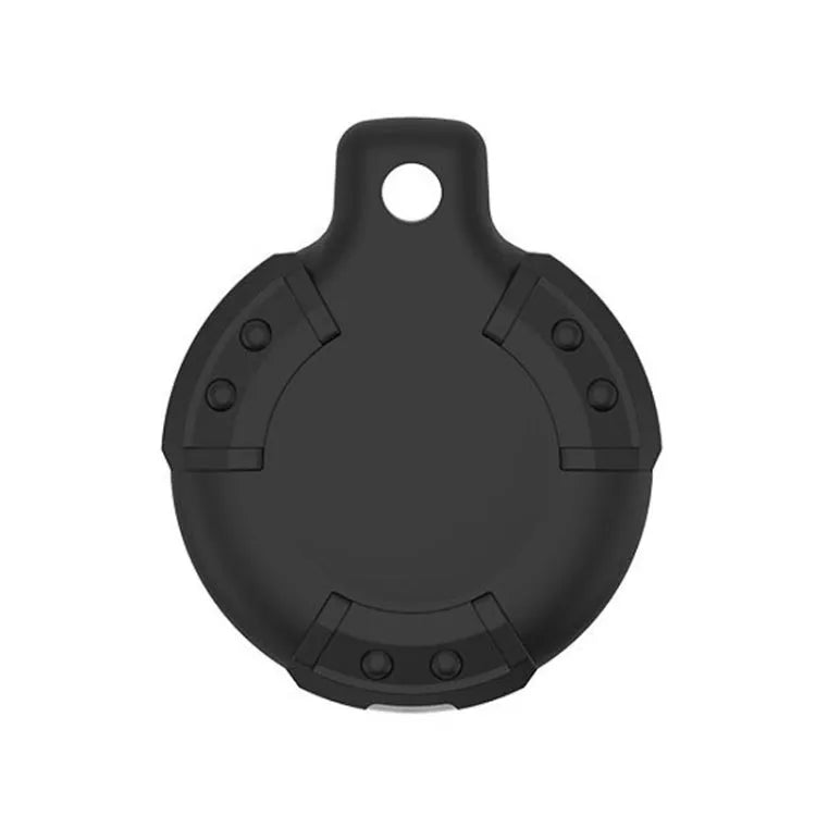 Schokbestendige TPU-beschermhoes met sleutelhanger voor Apple AirTag (zwart)