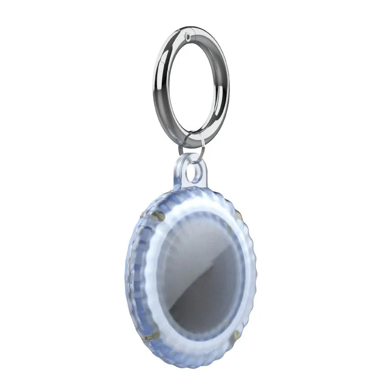 IP68 waterdichte behuizing met sleutelhanger voor Apple AirTag (transparant blauw)