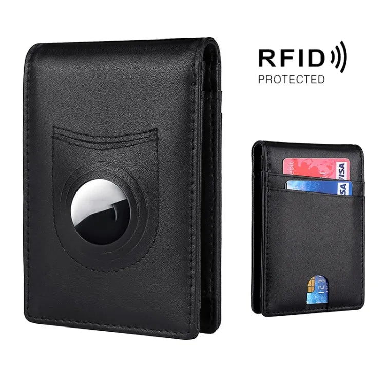 Porte-cartes RFID pour AirTag Homme (reliure plate)