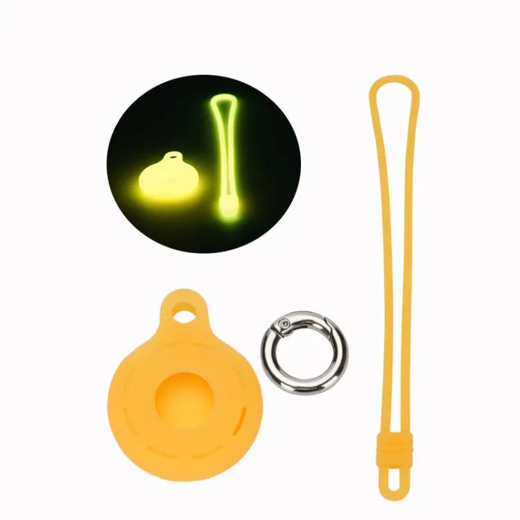 Pour coque en silicone Airtag Tracking Anti-Lost Locator, couleur : jaune fluorescent