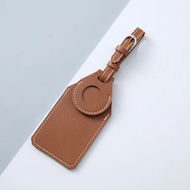 Housse de protection en PU pour AirTag (Marron)
