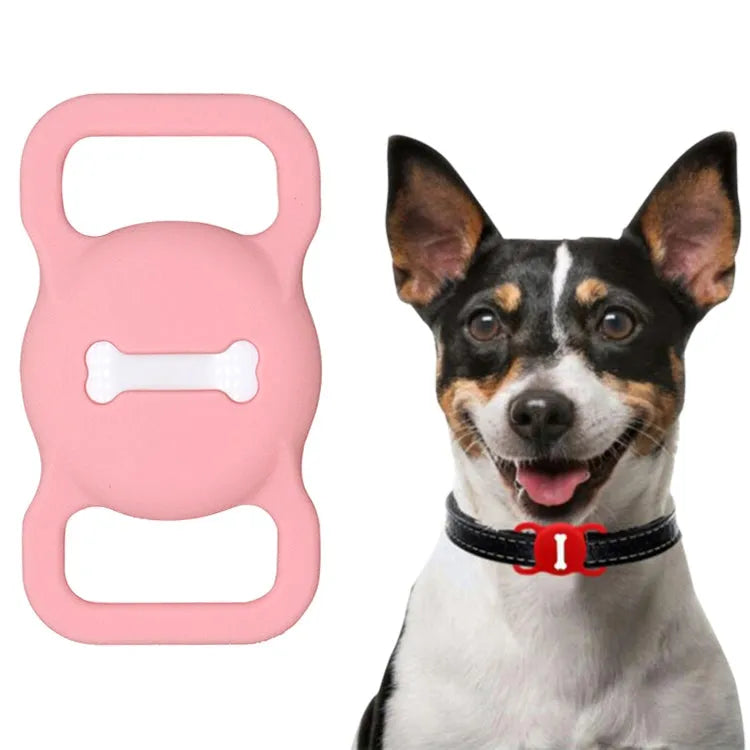 Siliconen AirTag Hoesje Botten-design met Hanglus (roze)