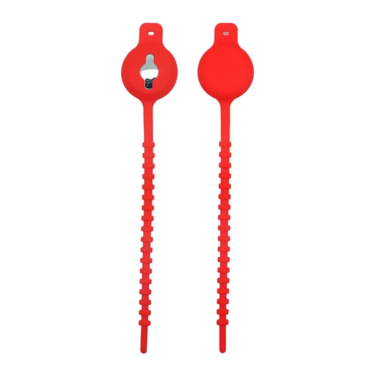 Lichtgevend Trek-siliconen AirTag Hoesje (rood)