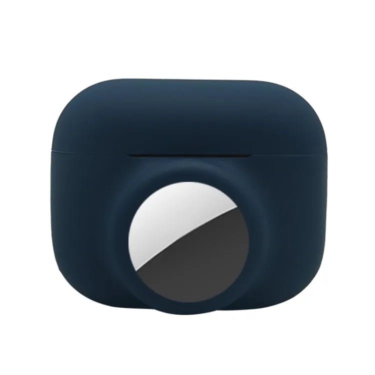 AirPods Pro / AirTag 2-in-1 siliconen beschermhoes — donkerblauw