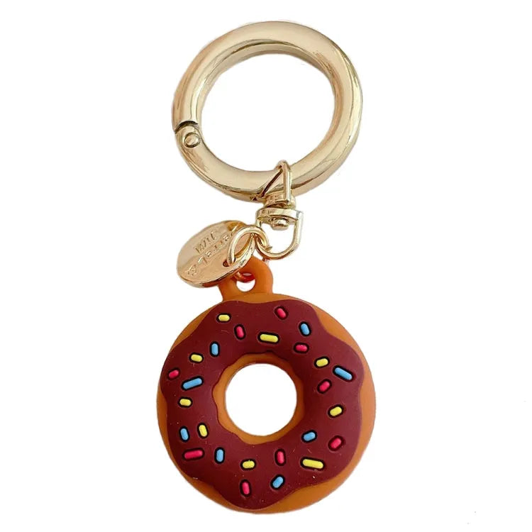 AirTag donutvormige siliconen hoes — bruin