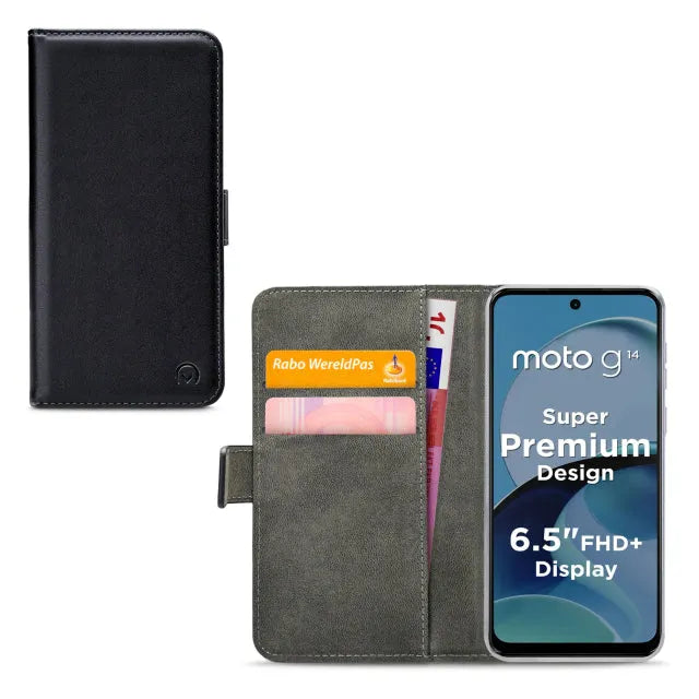 Mobilize Classic Gelly Wallet Book Case Motorola Moto G14 Schwarz