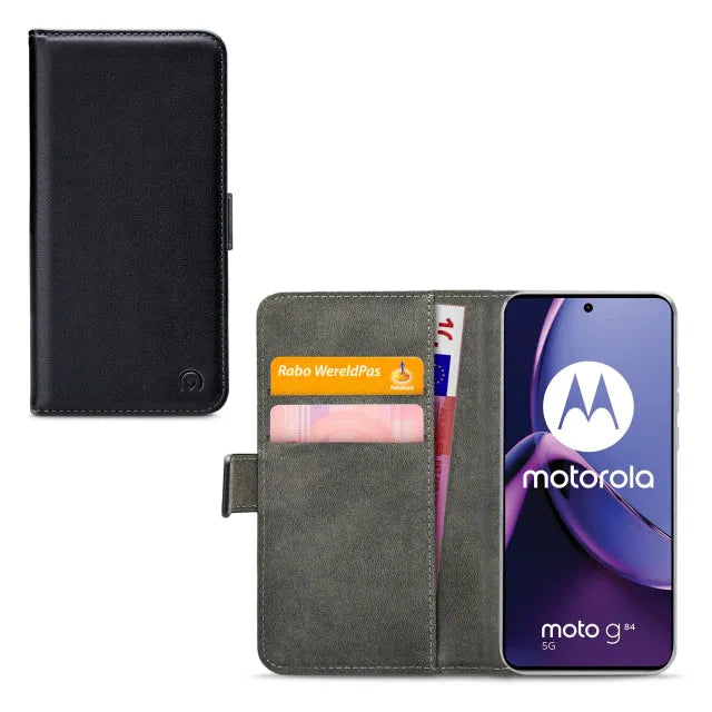 Mobilize Classic Gelly Wallet Book Case Motorola Moto G84 Schwarz