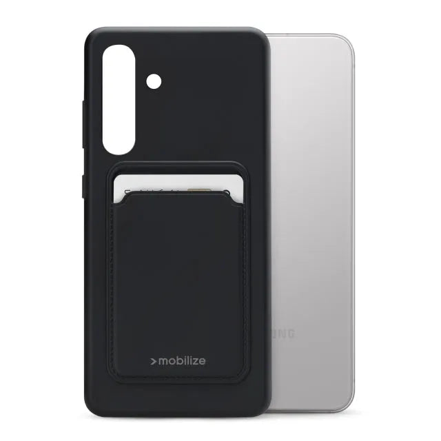 Mobilize Rubber Gelly Card Case Samsung Galaxy S24+ 5G Mattschwarz