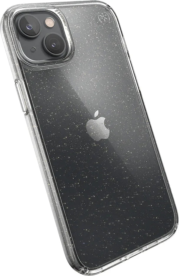 Speck Presidio Perfect Clear Glitter Apple iPhone 14 Plus/15 Plus Clear / Gold Glitter - with Microban