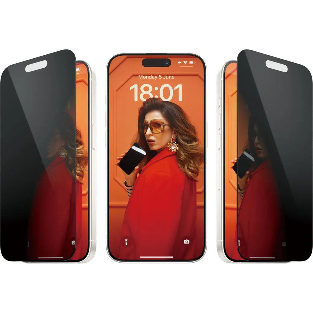 Panzerglas iPhone 15 Pro – Ultra-Wide Fit Privacy mit EasyAligner