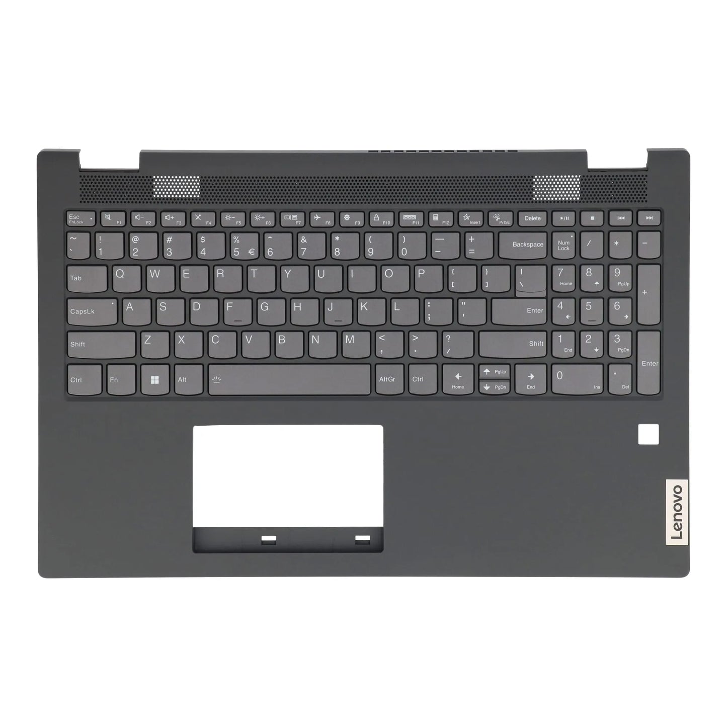 Lenovo Ordinateur portable Clavier Qwerty US + Capot supérieur, Rétroéclairé - Gris