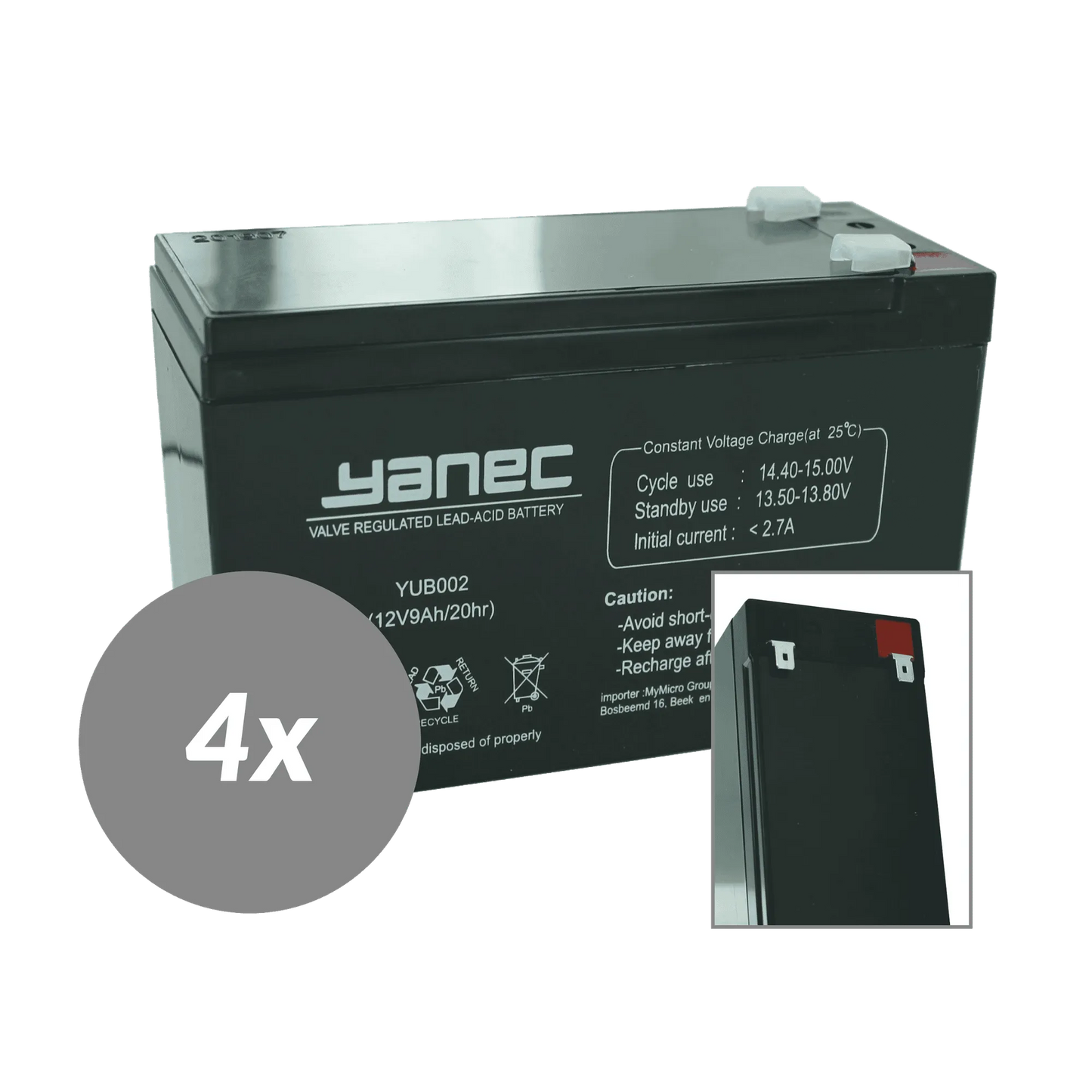Yanec UPS Batterij Vervangingsset RBC24 (Excl. Kabels)