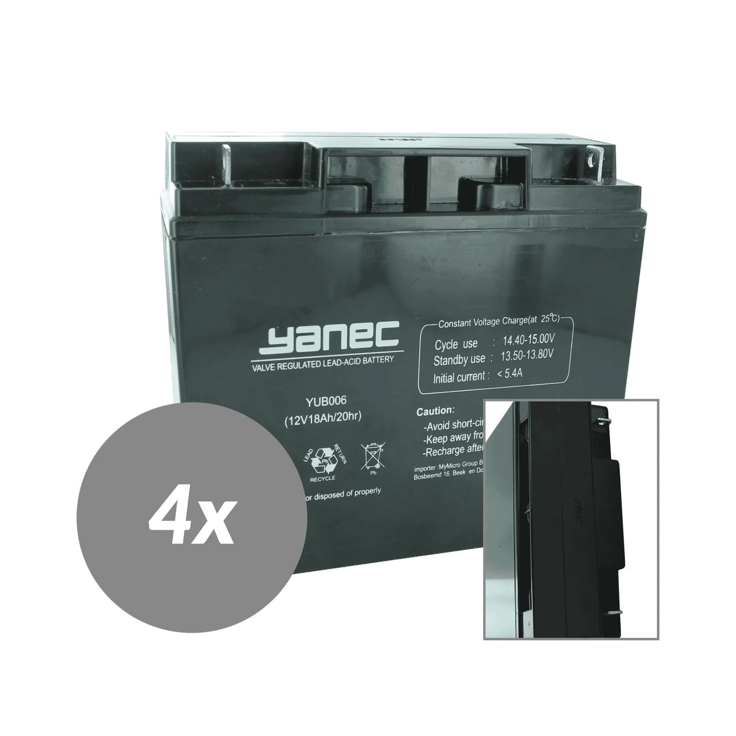 Yanec UPS Batterij Vervangingsset RBC55 (Excl. Kabels)