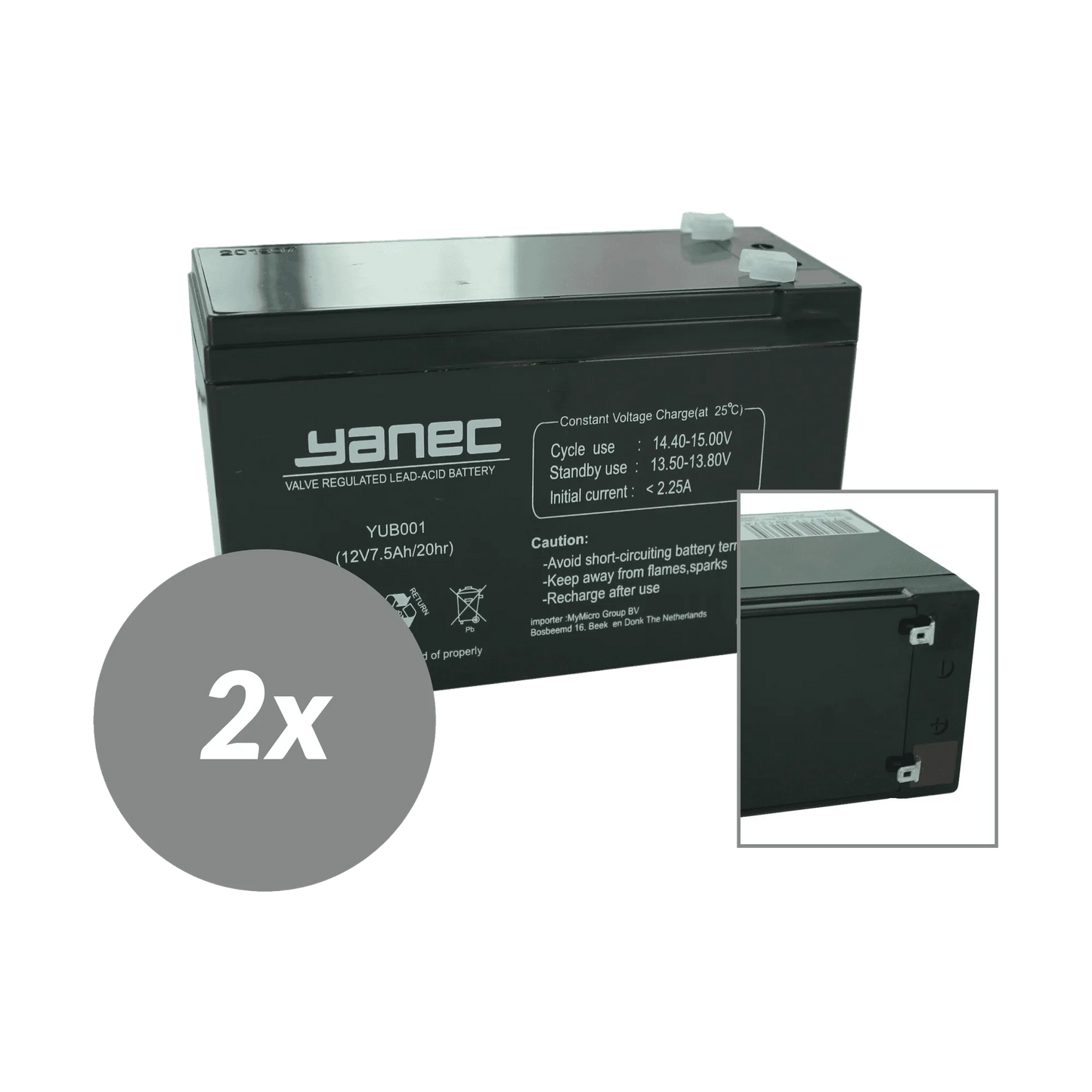 Yanec UPS Batterij Vervangingsset RBC22 (Excl. Kabels)