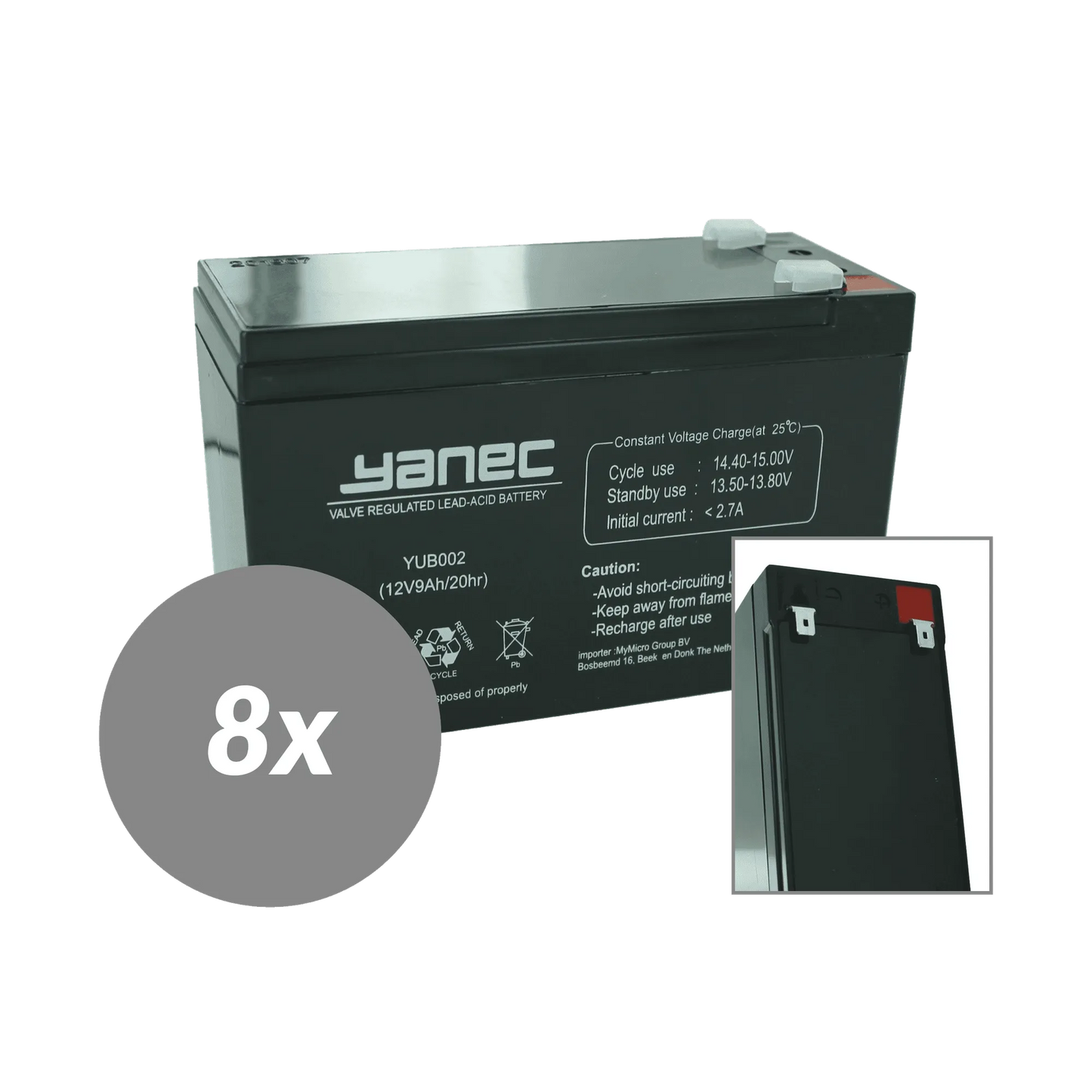 Yanec UPS Batterij Vervangingsset RBC27 (Excl. Kabels)